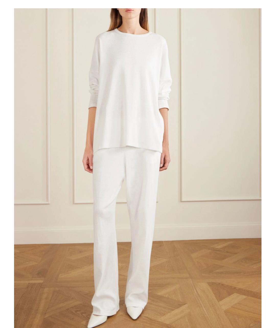 THE ROW Белый хлопковый джемпер / свитер, фото 2