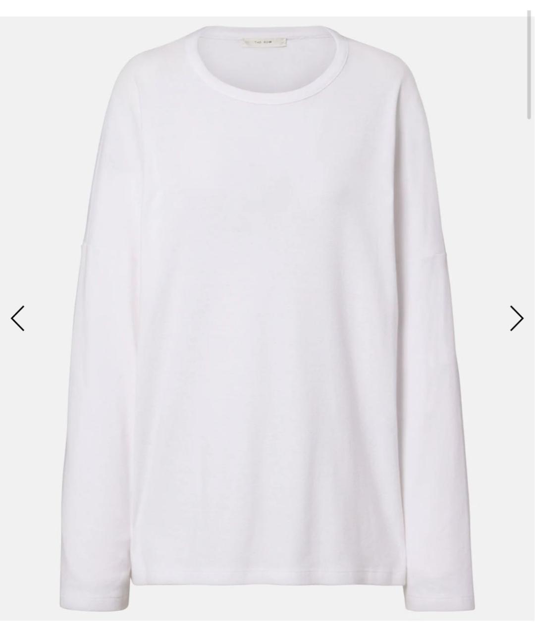 THE ROW Белый хлопковый джемпер / свитер, фото 4