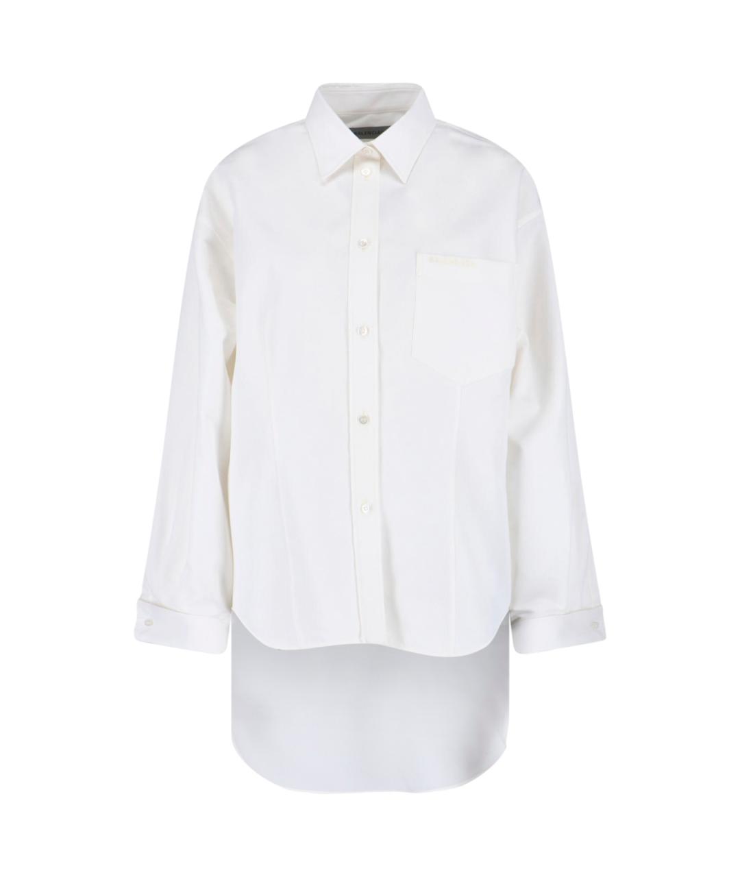 BALENCIAGA Белая хлопковая рубашка, фото 1