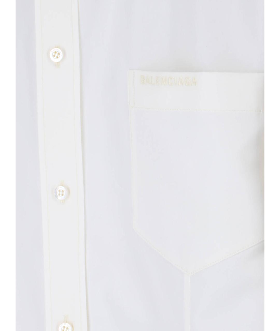 BALENCIAGA Белая хлопковая рубашка, фото 3