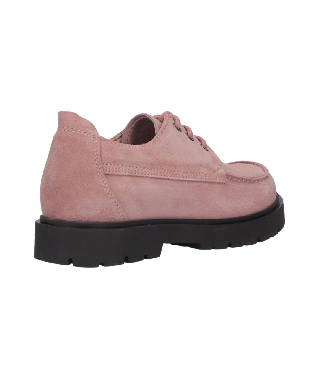 BIRKENSTOCK Розовые кожаные низкие ботинки, фото 4