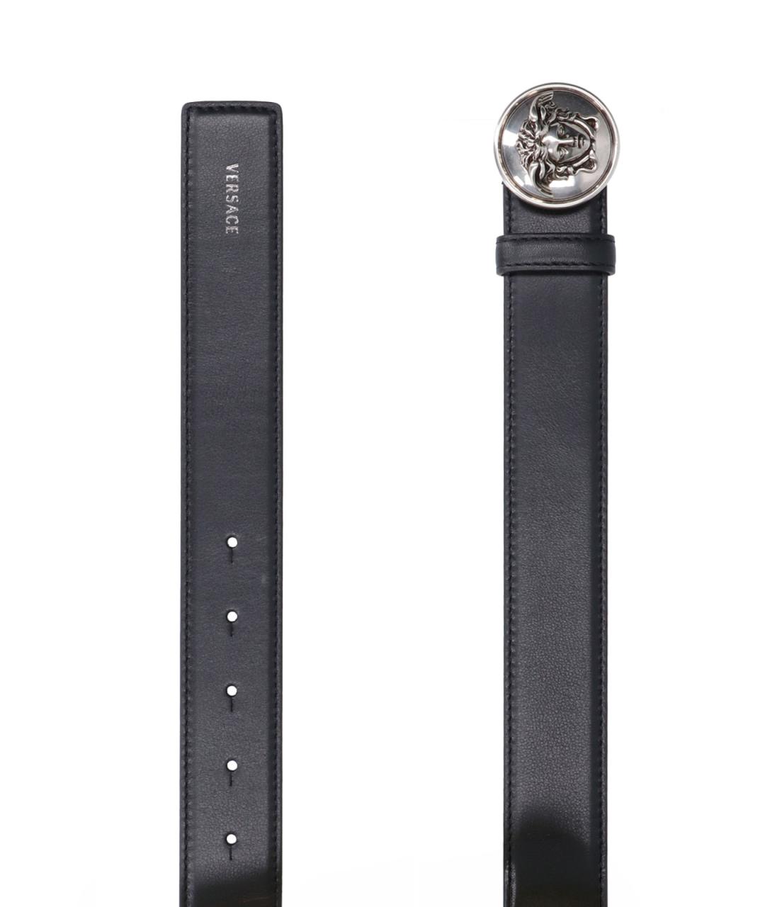 VERSACE Черный кожаный ремень, фото 2