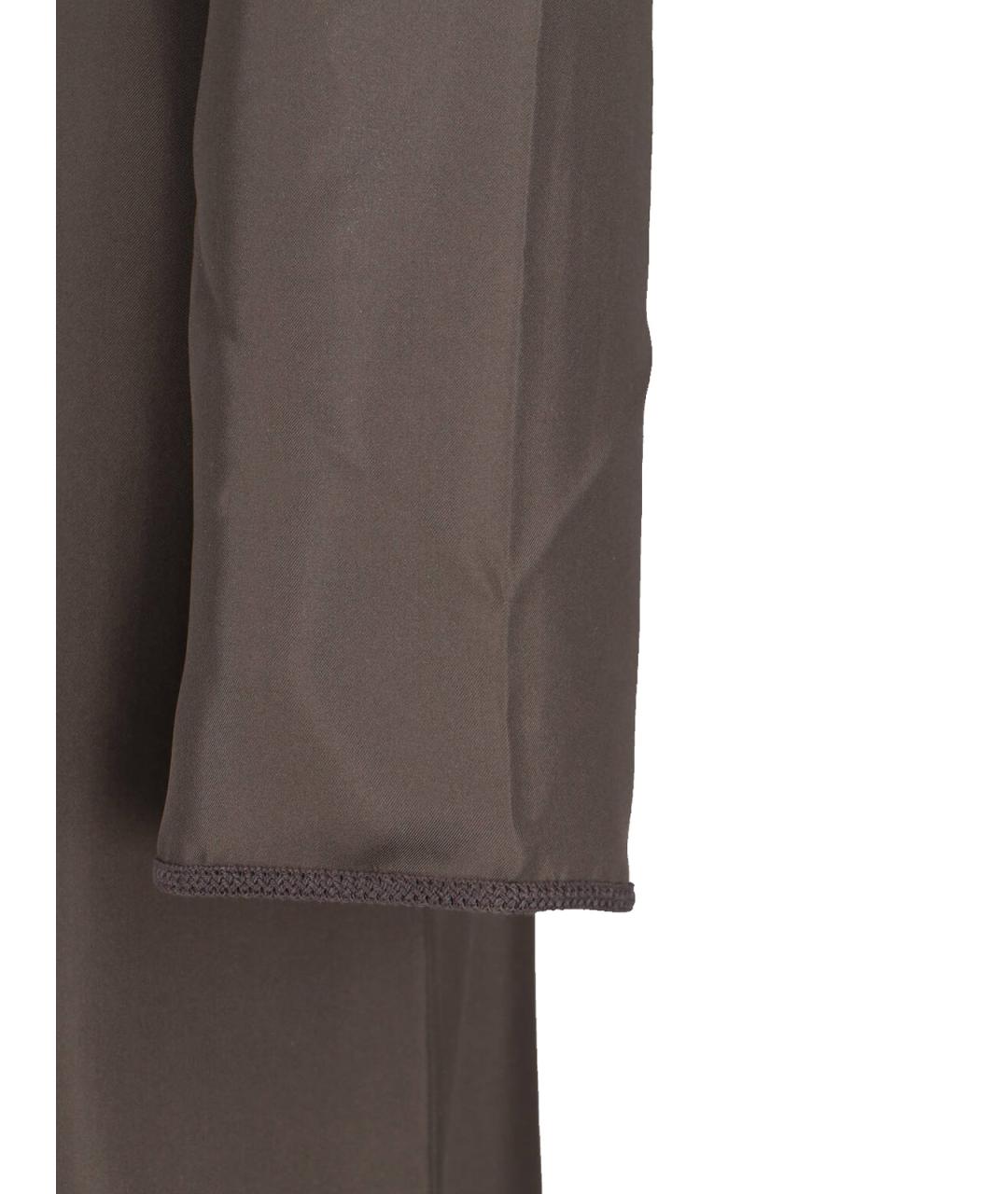 ROHE Коричневое шелковое повседневное платье, фото 4
