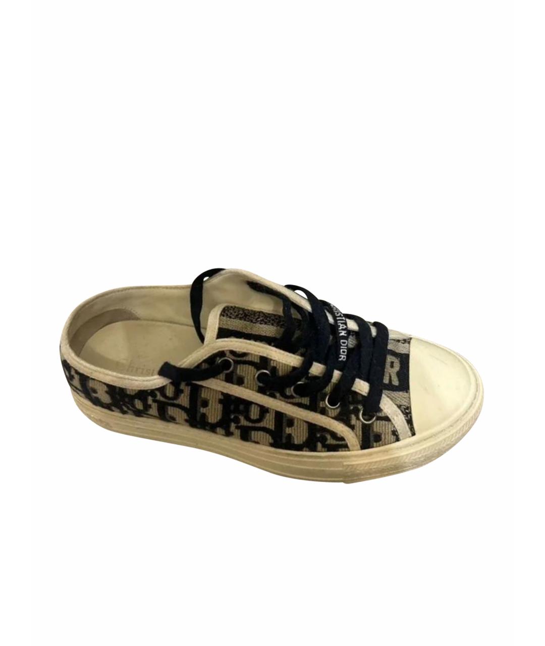 CHRISTIAN DIOR Синие текстильные кеды, фото 1