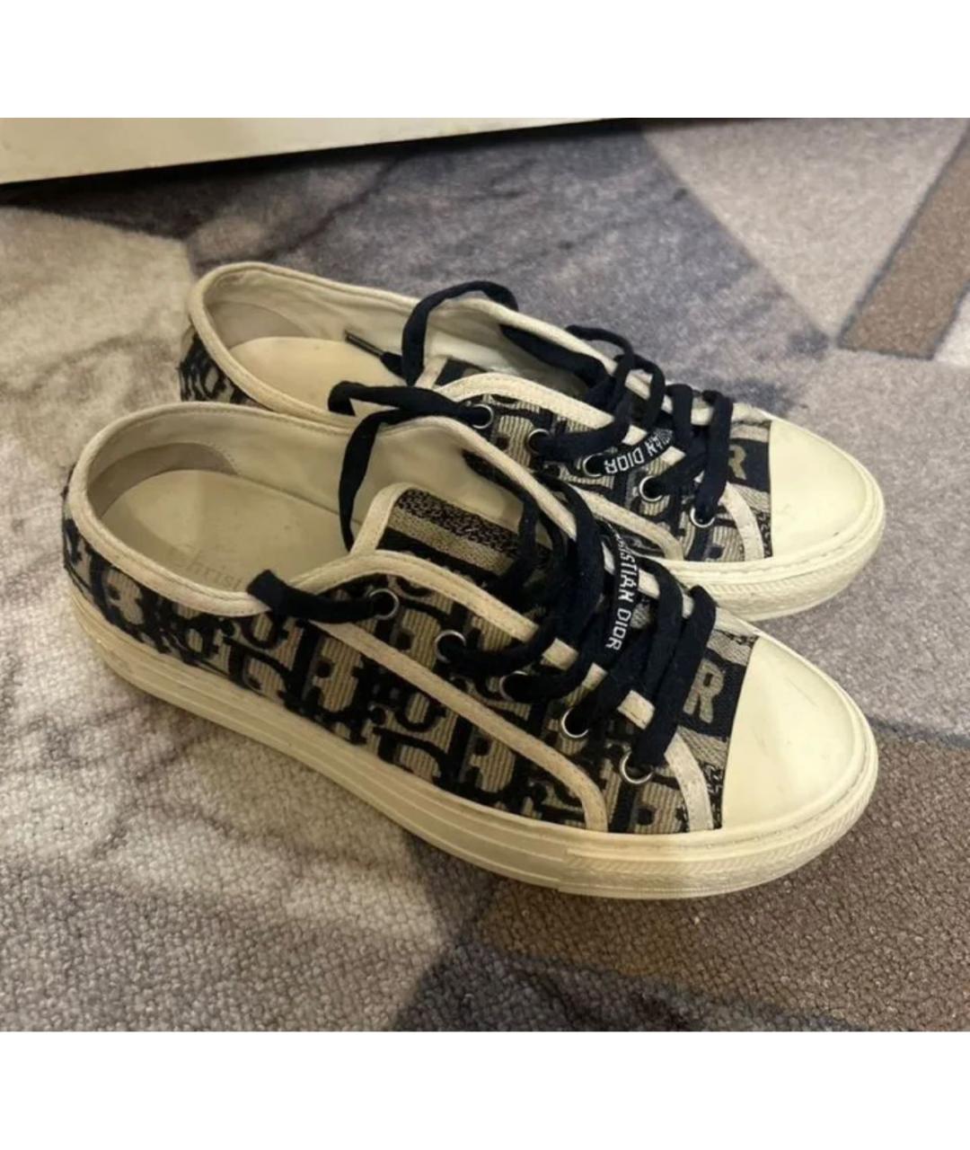 CHRISTIAN DIOR Синие текстильные кеды, фото 5