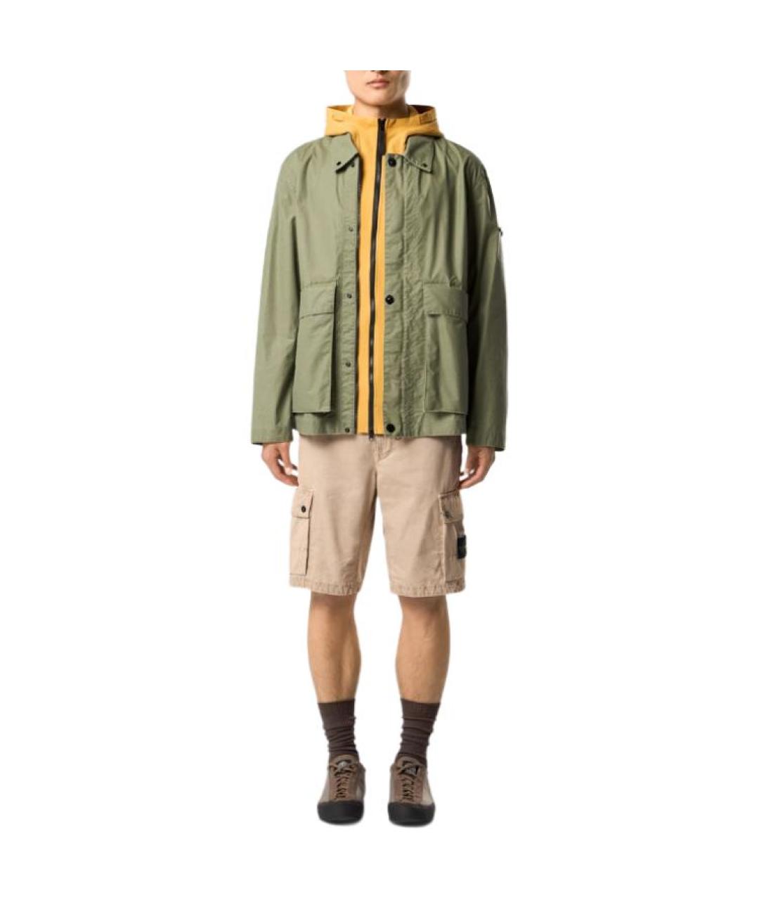 STONE ISLAND Бежевые шорты, фото 2