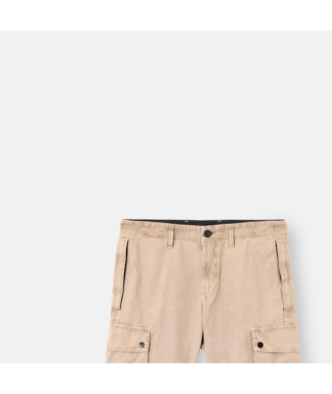 STONE ISLAND Бежевые шорты, фото 5