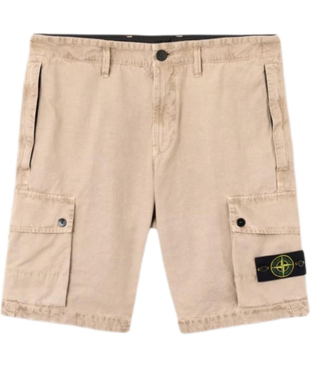 STONE ISLAND Бежевые шорты, фото 1