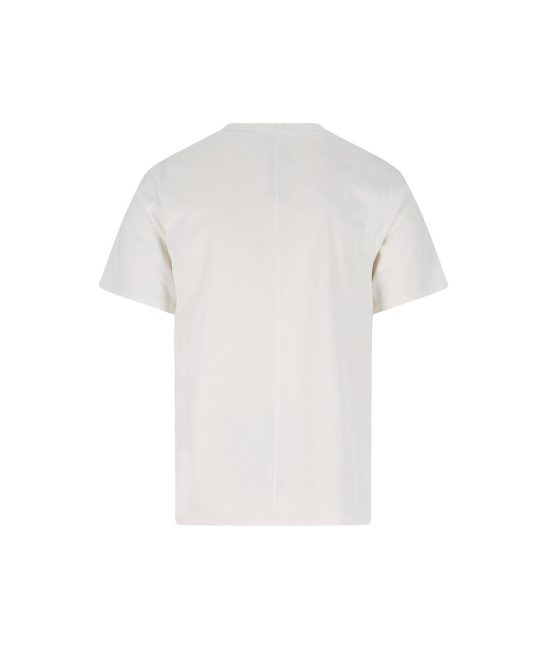RICK OWENS Белая хлопковая футболка, фото 2