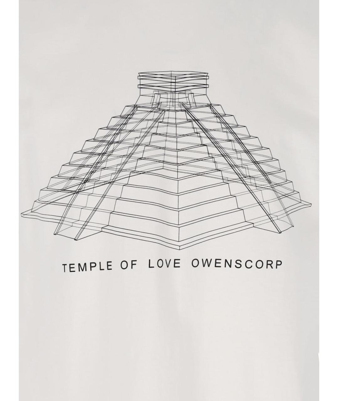 RICK OWENS Белая хлопковая футболка, фото 3