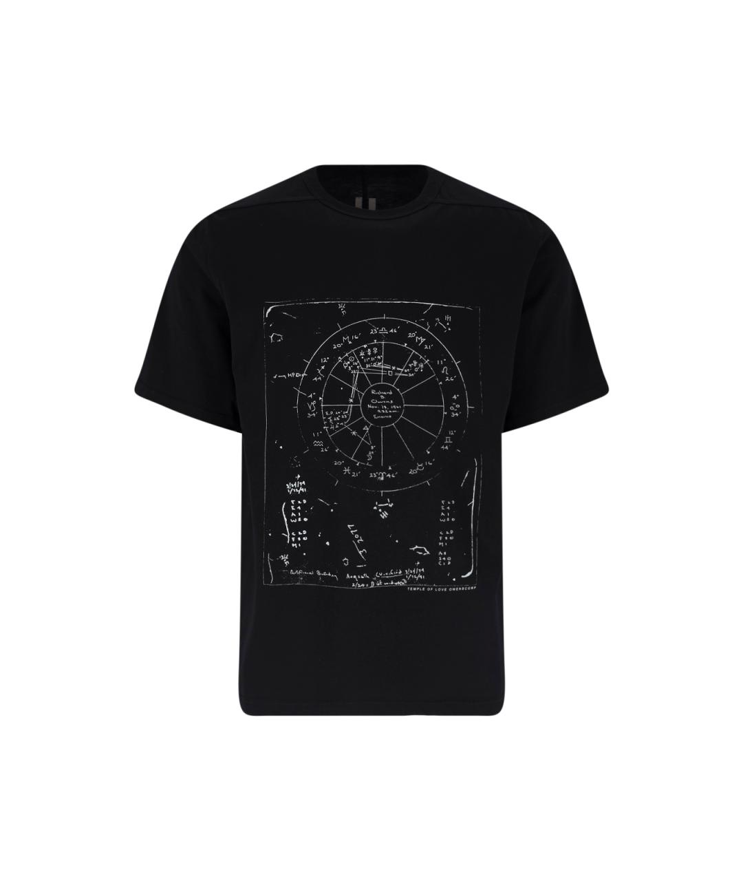 RICK OWENS Черная хлопковая футболка, фото 1