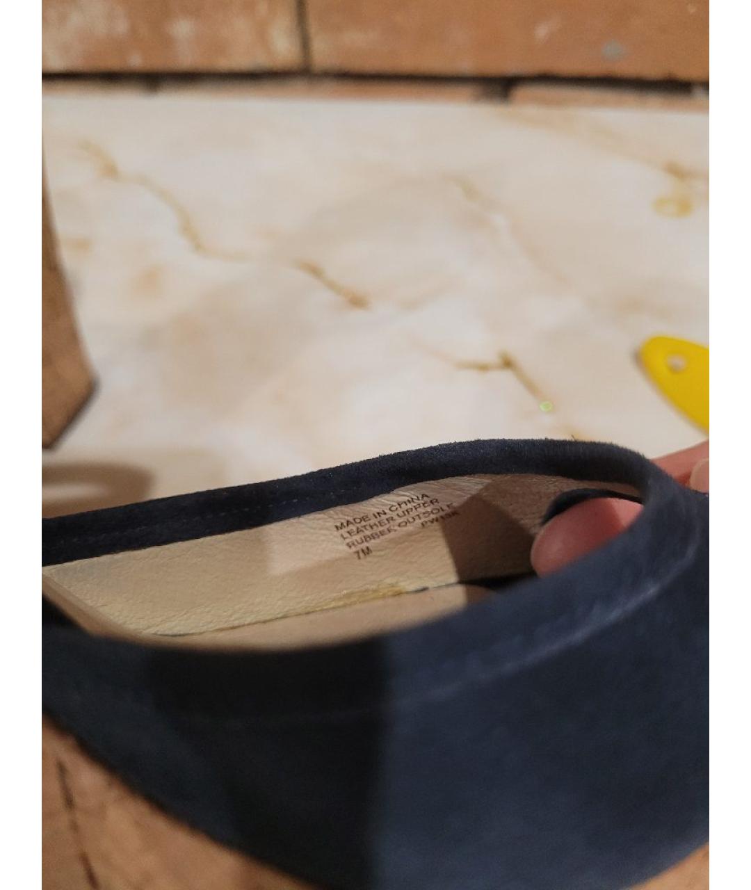 MICHAEL KORS Темно-синие замшевые босоножки, фото 6