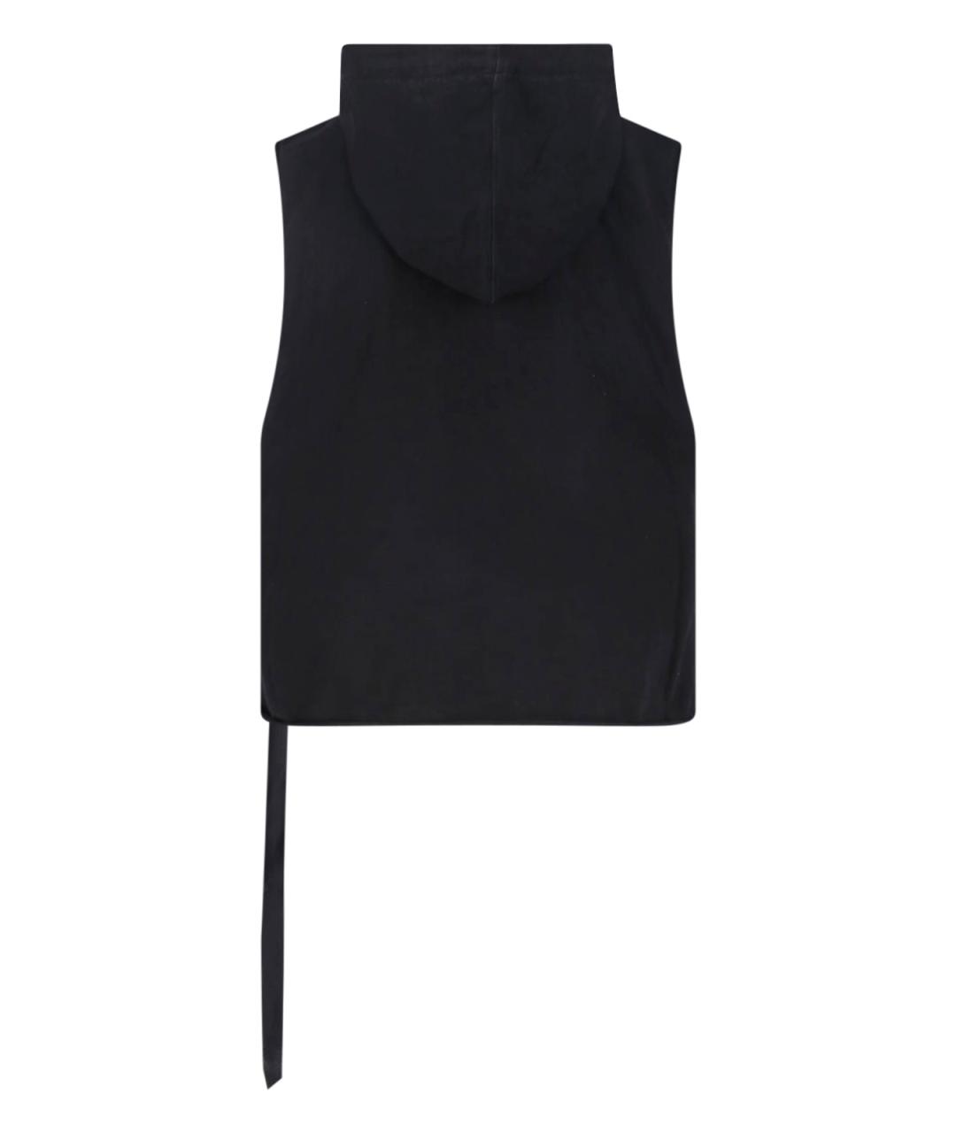 RICK OWENS DRKSHDW Черная хлопковая майка, фото 2