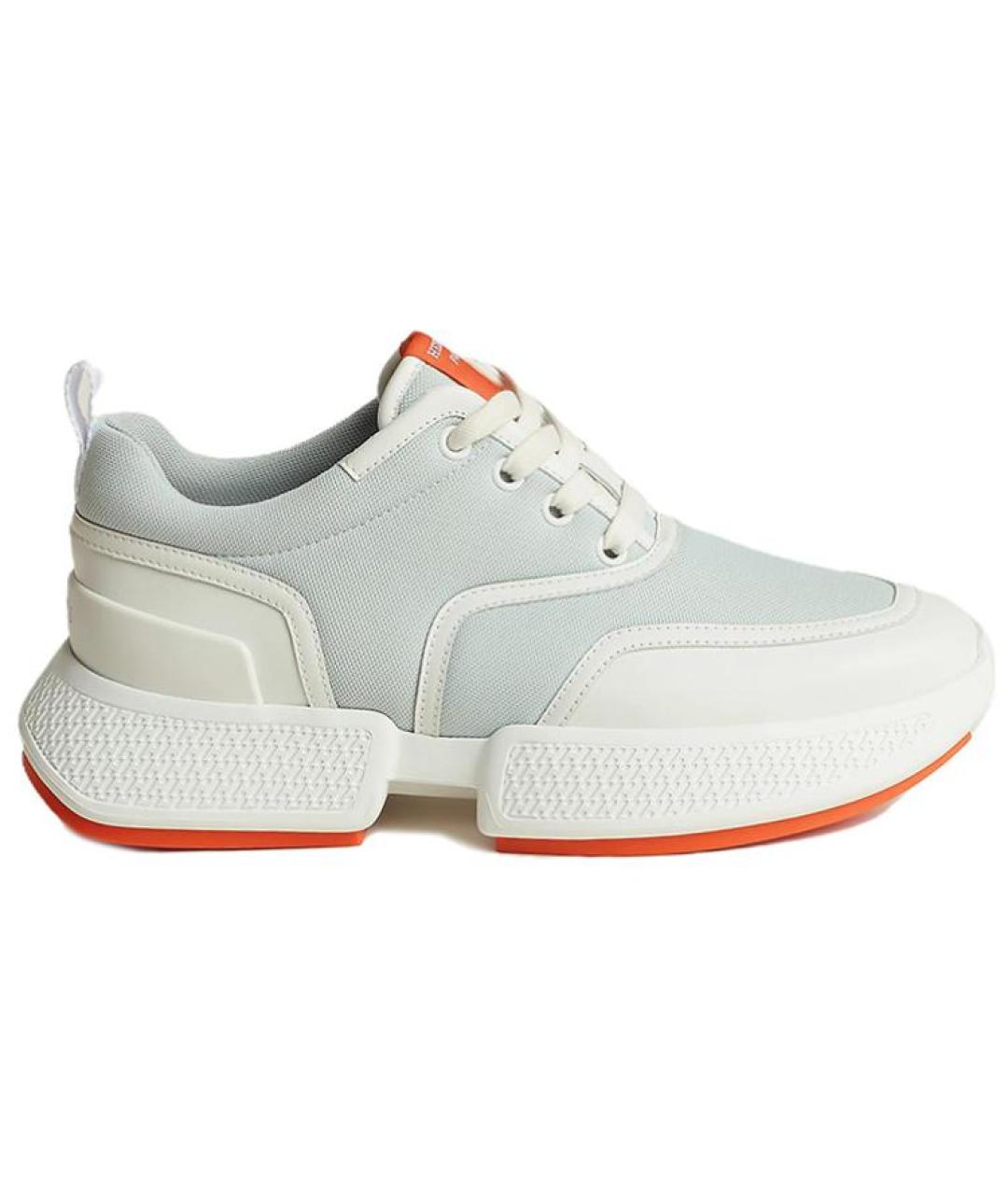 HERMES Зеленые кожаные кроссовки, фото 1