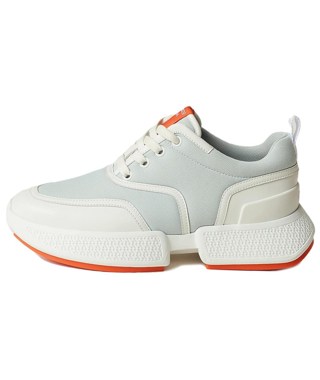 HERMES Зеленые кожаные кроссовки, фото 2