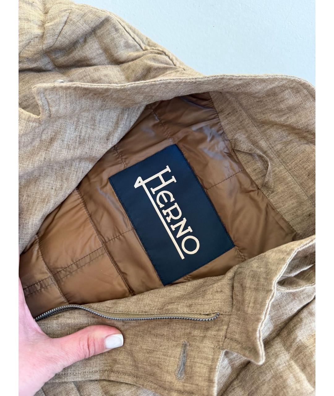 HERNO Бежевая куртка, фото 7
