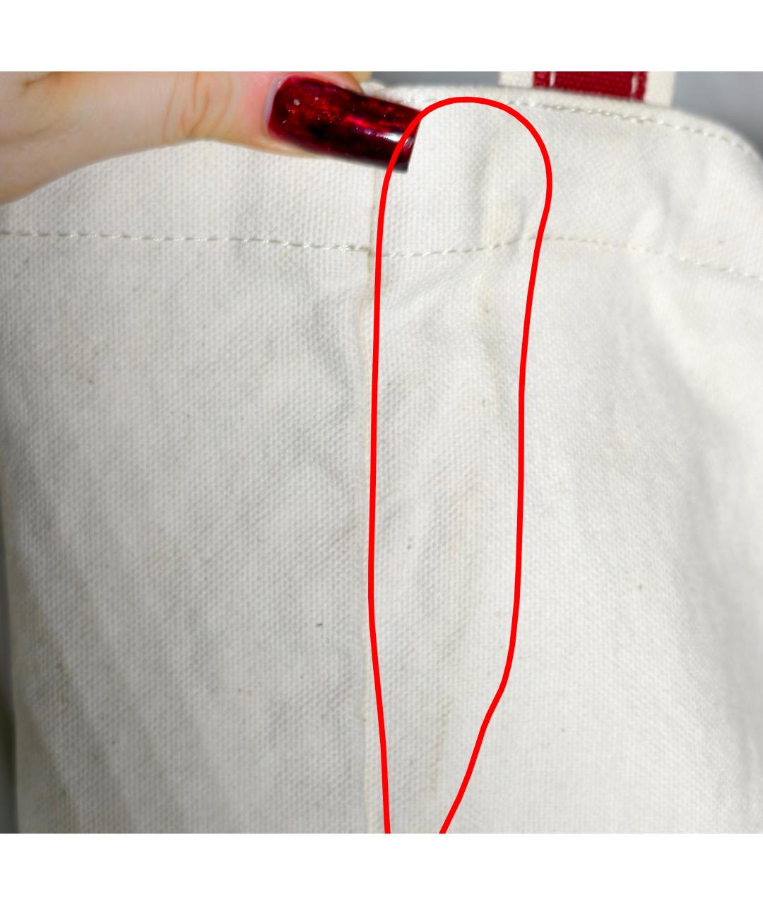 UNDERCOVER Бежевая тканевая сумка тоут, фото 7