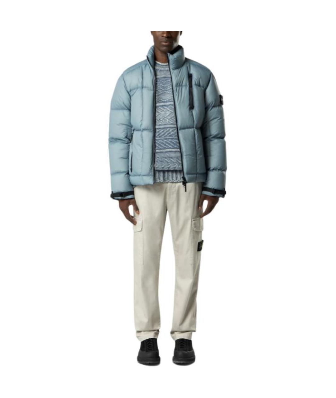 STONE ISLAND Серые прямые джинсы, фото 3