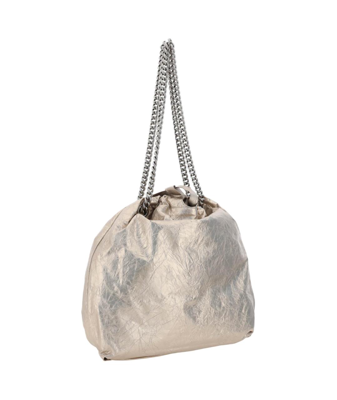 BALENCIAGA Бежевая кожаная сумка через плечо, фото 2