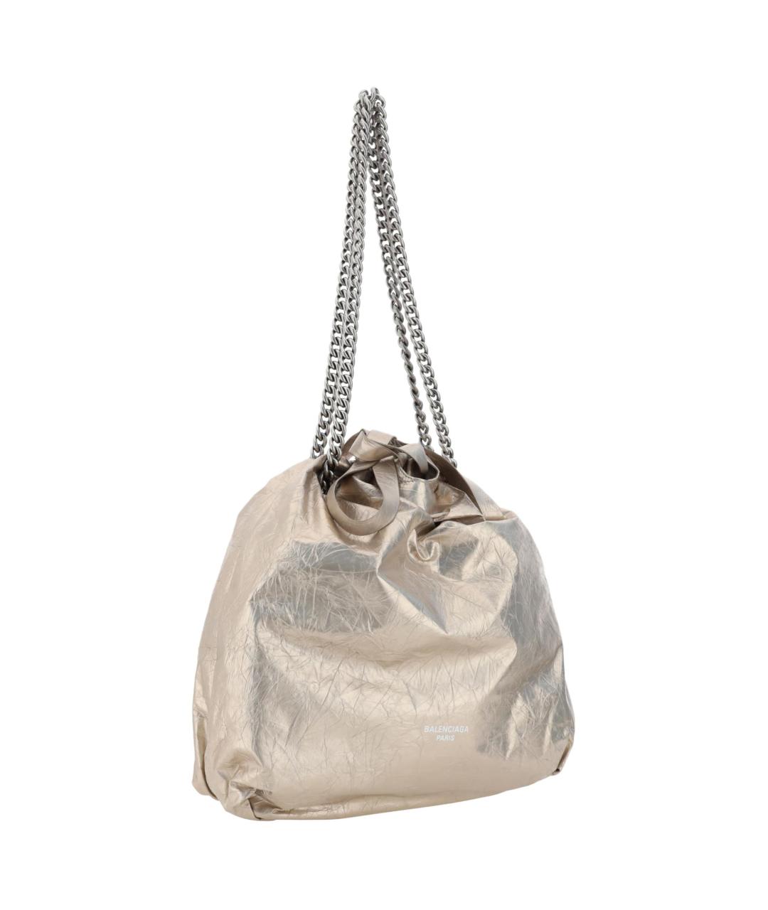 BALENCIAGA Бежевая кожаная сумка через плечо, фото 3