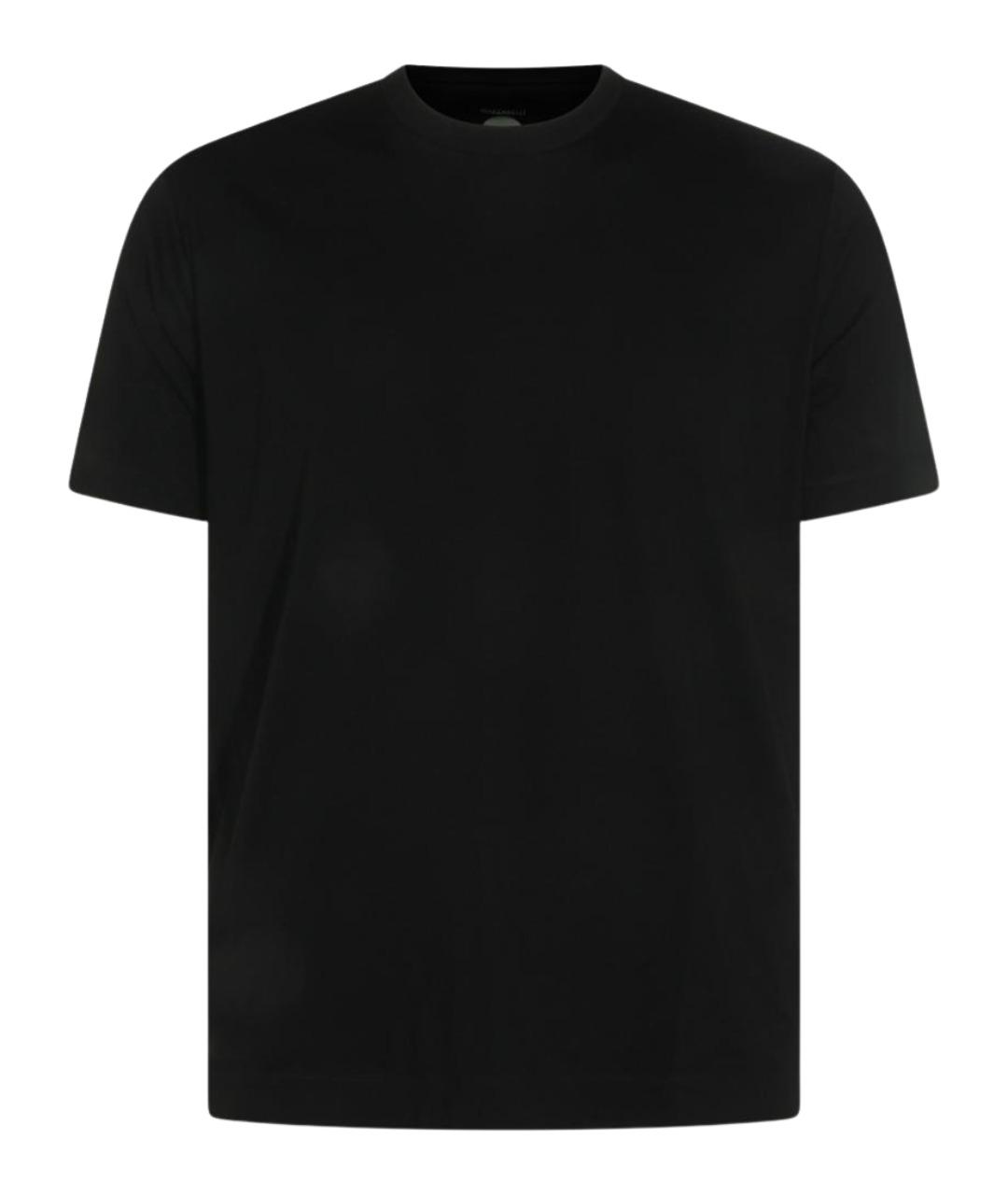 MAZZARELLI Черная хлопко-эластановая футболка, фото 1