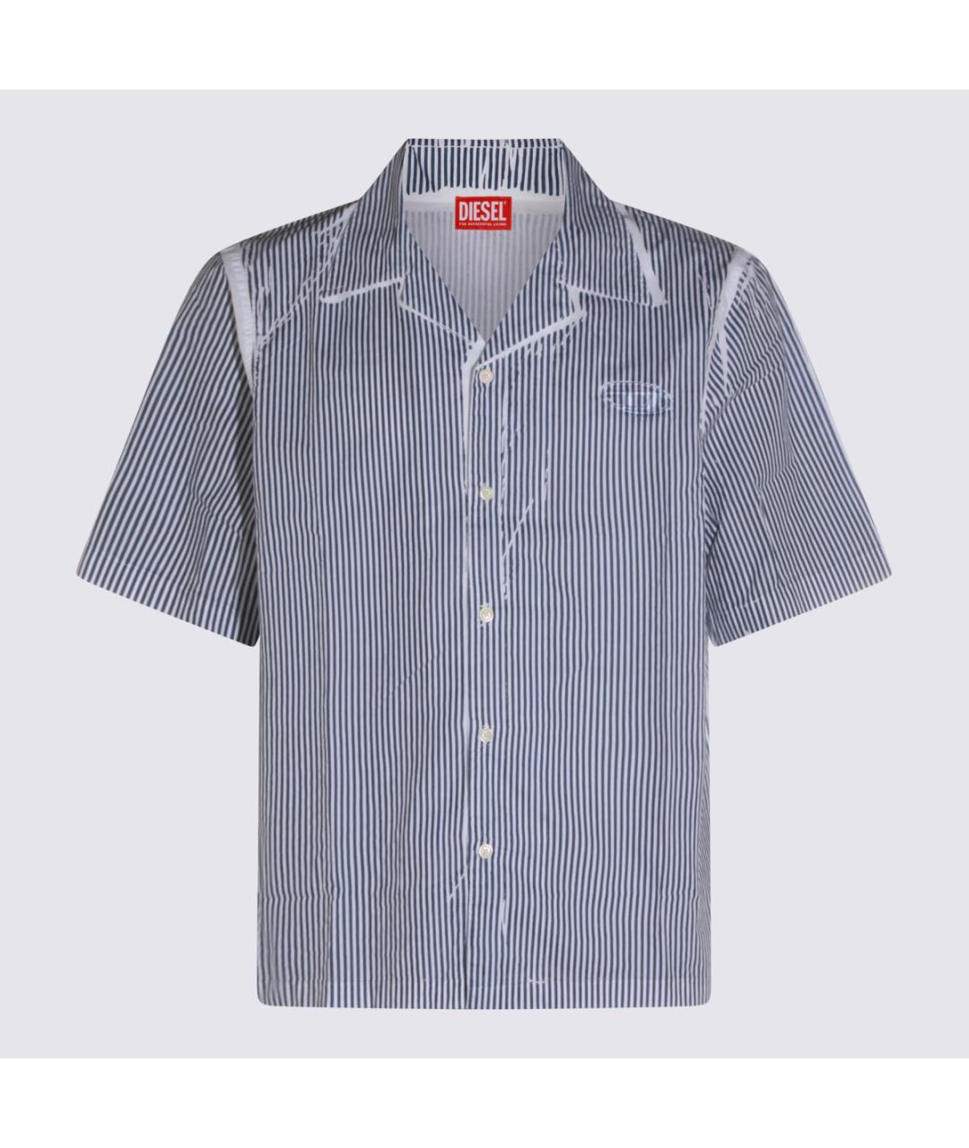 DIESEL Синяя хлопковая кэжуал рубашка, фото 5