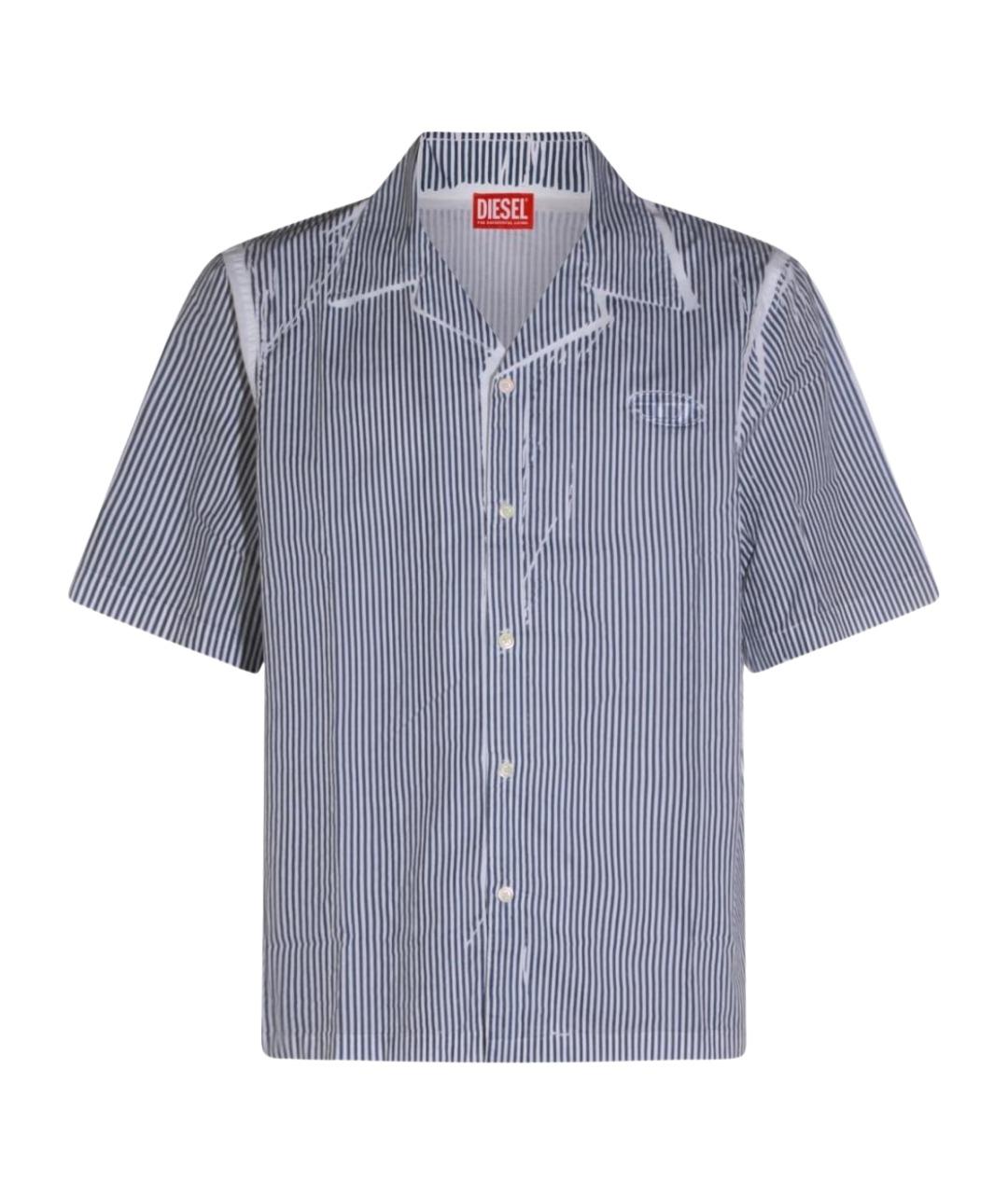 DIESEL Синяя хлопковая кэжуал рубашка, фото 1