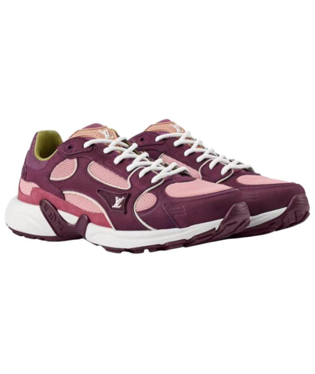 LOUIS VUITTON Фиолетовые кожаные кроссовки, фото 3