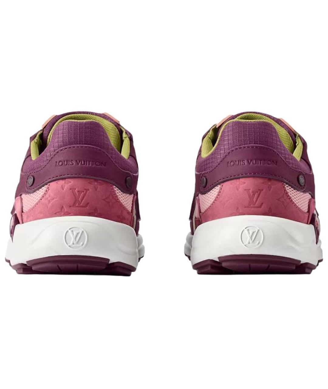 LOUIS VUITTON Фиолетовые кожаные кроссовки, фото 4