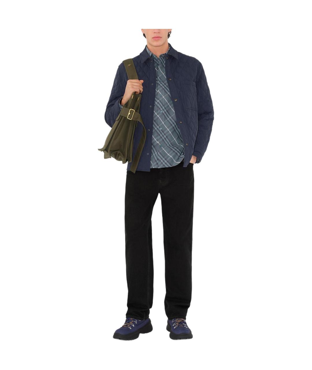 BURBERRY Серая хлопковая классическая рубашка, фото 2