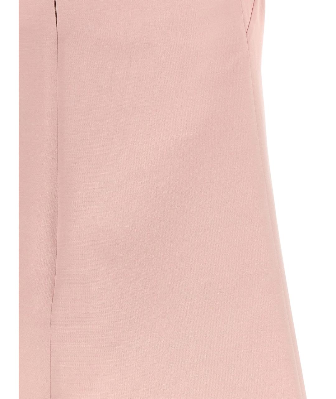 VALENTINO Розовое шерстяное коктейльное платье, фото 4