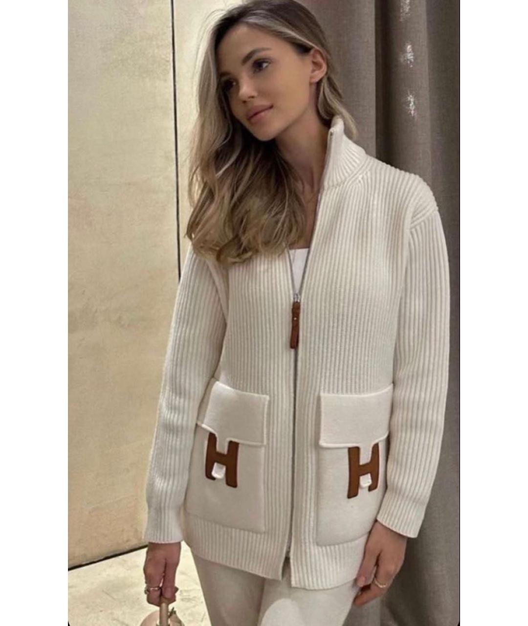 HERMES Белый кардиган, фото 6