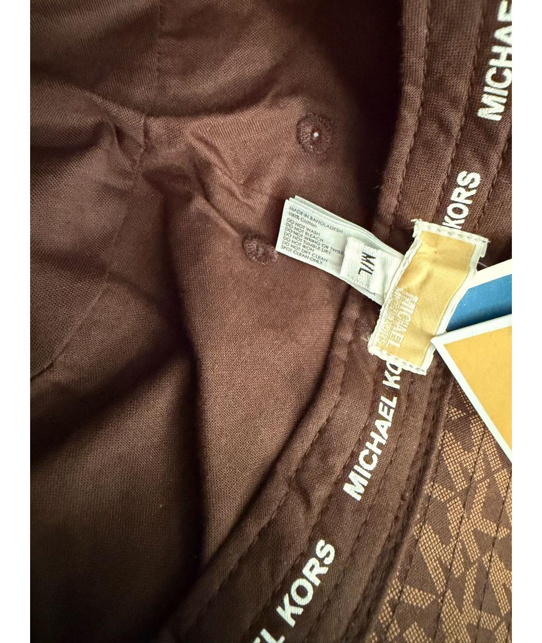 MICHAEL KORS Коричневая хлопковая панама, фото 2