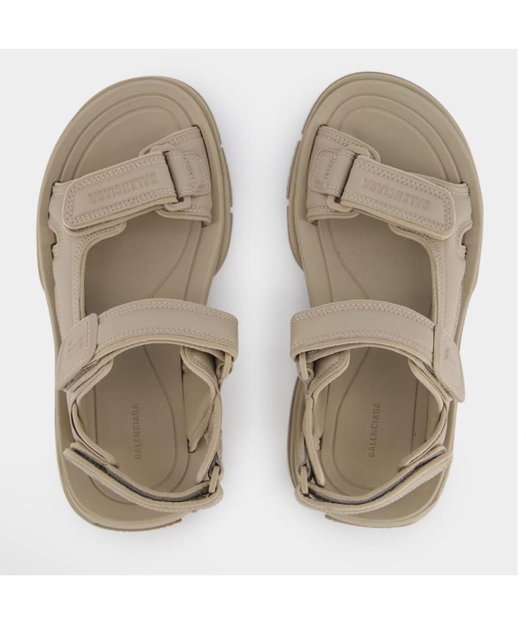 BALENCIAGA Бежевые сандалии, фото 6