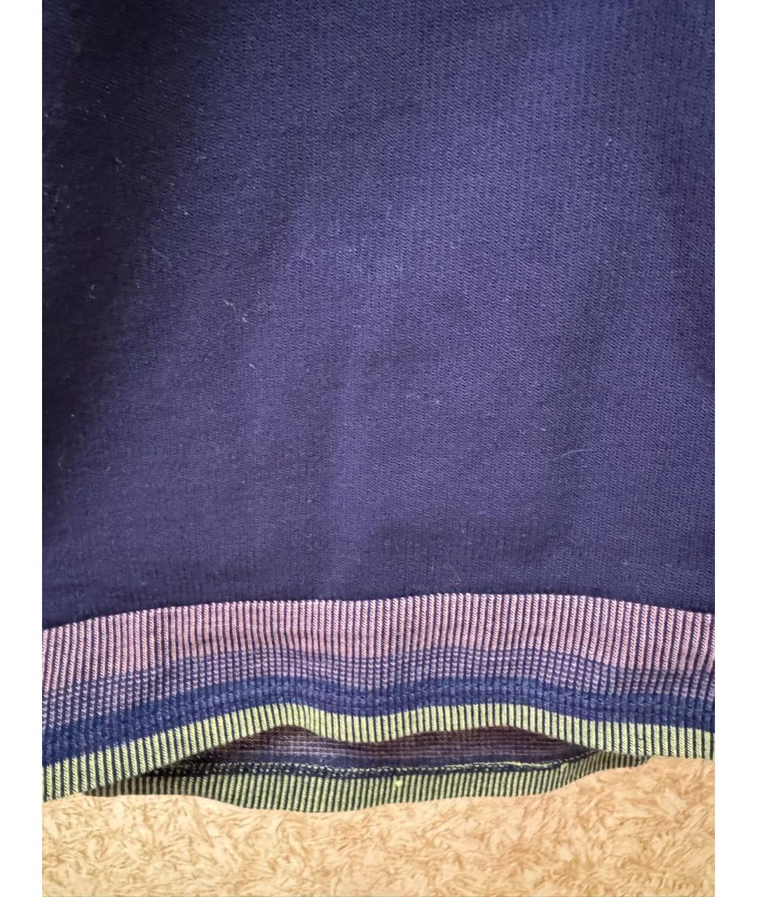 BRIONI Темно-синее хлопковое поло с коротким рукавом, фото 3