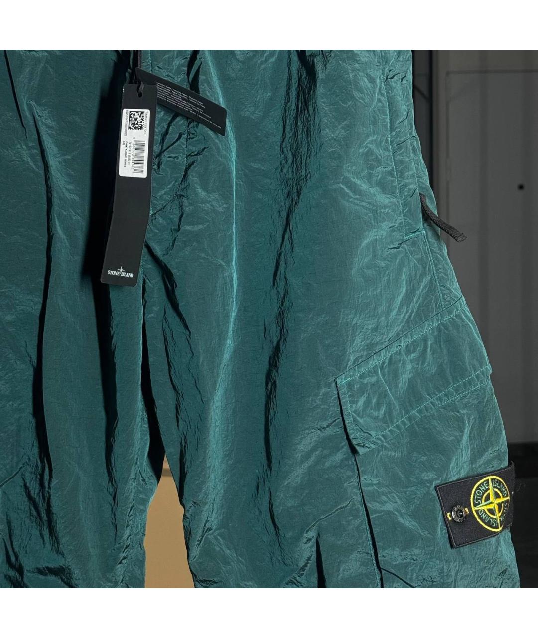STONE ISLAND Бирюзовые повседневные брюки, фото 4