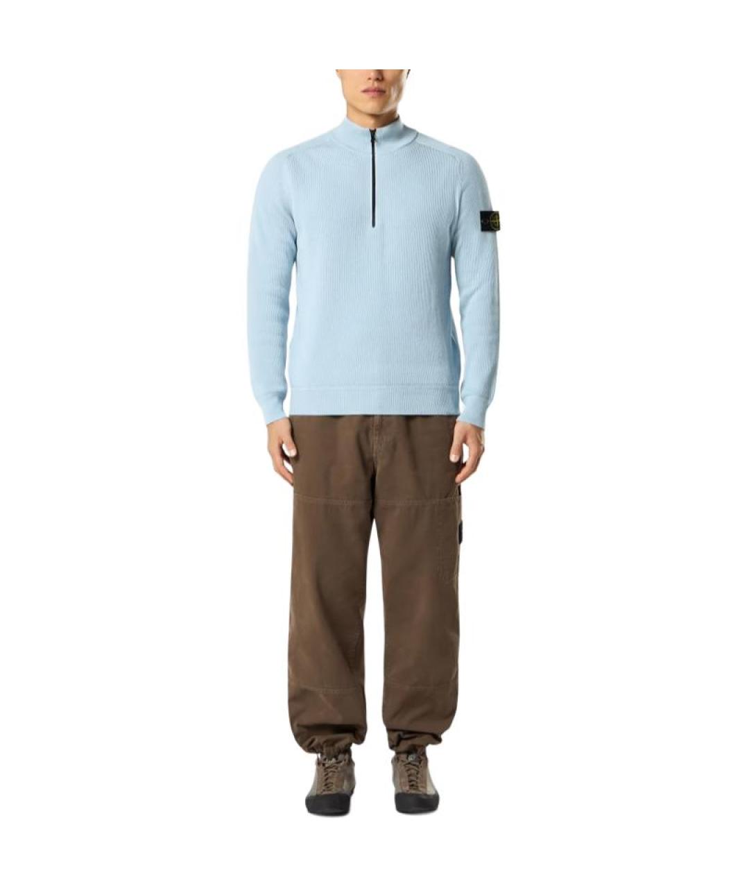 STONE ISLAND Голубой джемпер / свитер, фото 3