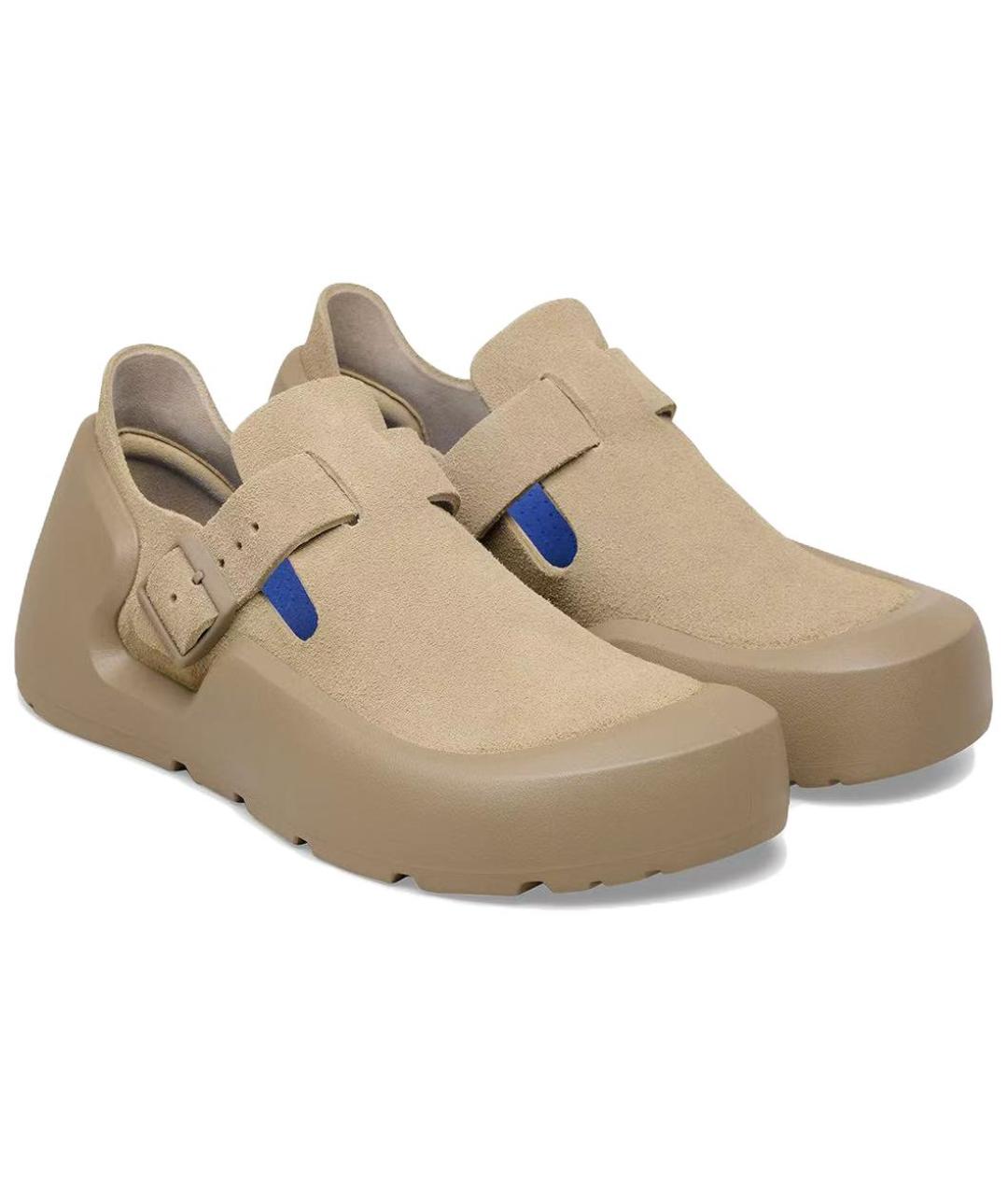 BIRKENSTOCK Бежевые кожаные кроссовки, фото 3