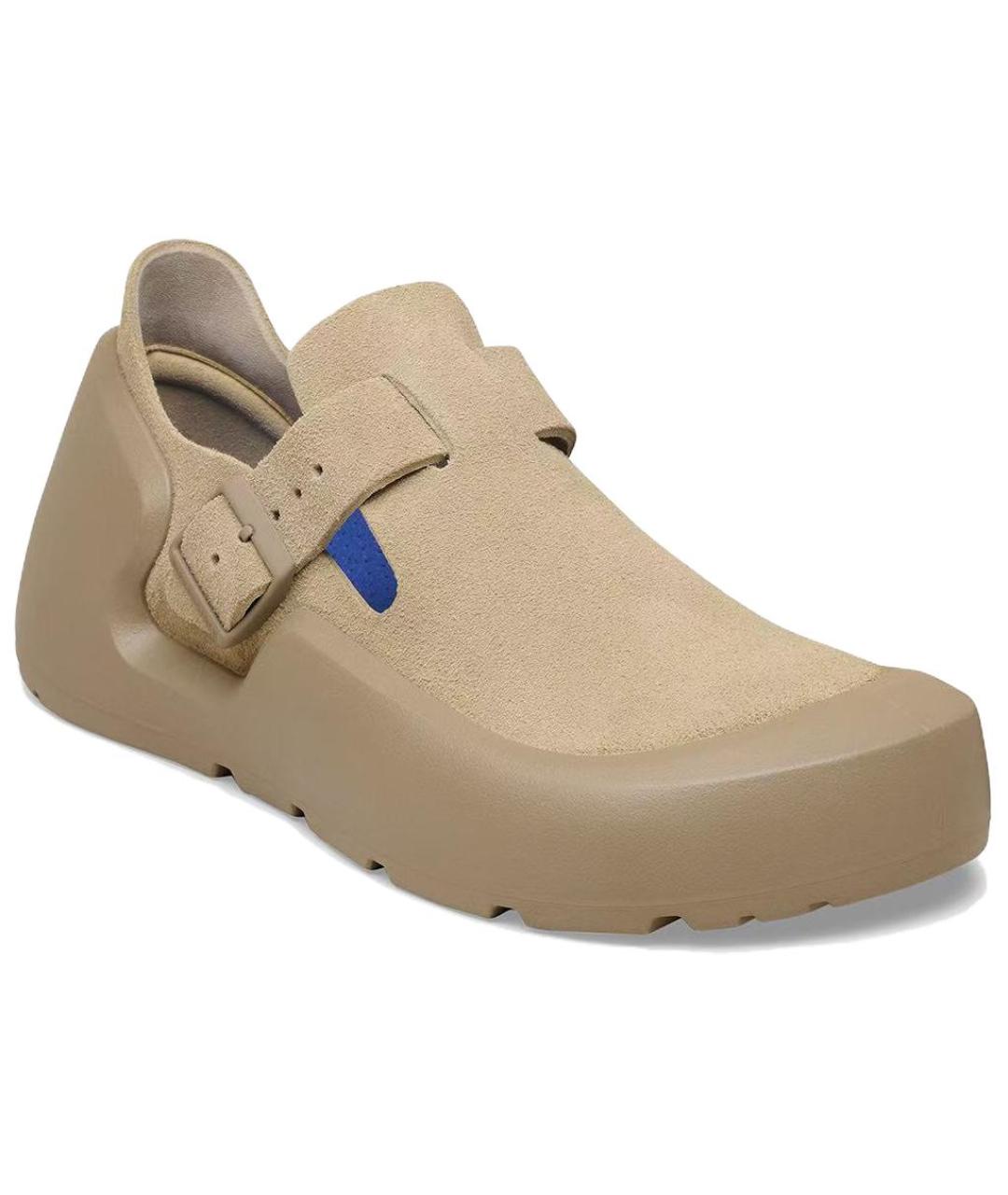 BIRKENSTOCK Бежевые кожаные кроссовки, фото 2