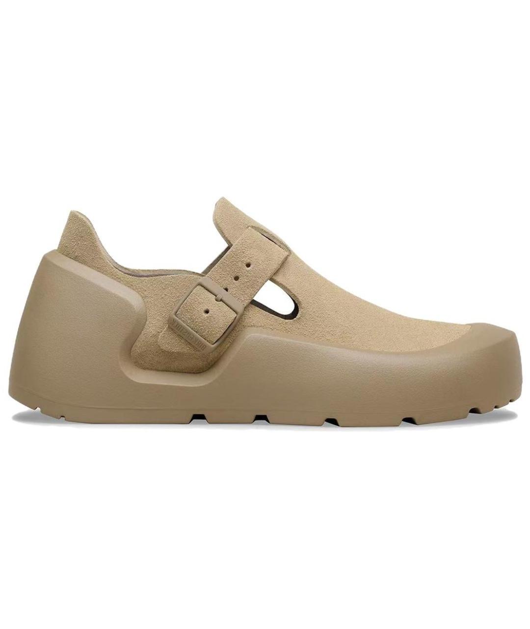 BIRKENSTOCK Бежевые кожаные кроссовки, фото 1