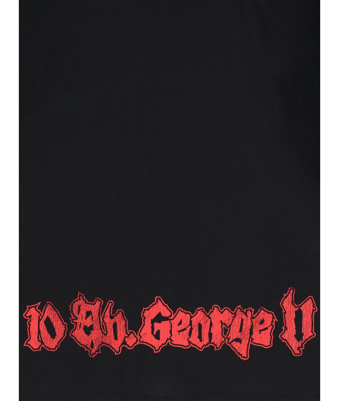 BALENCIAGA Черная хлопковая футболка, фото 3