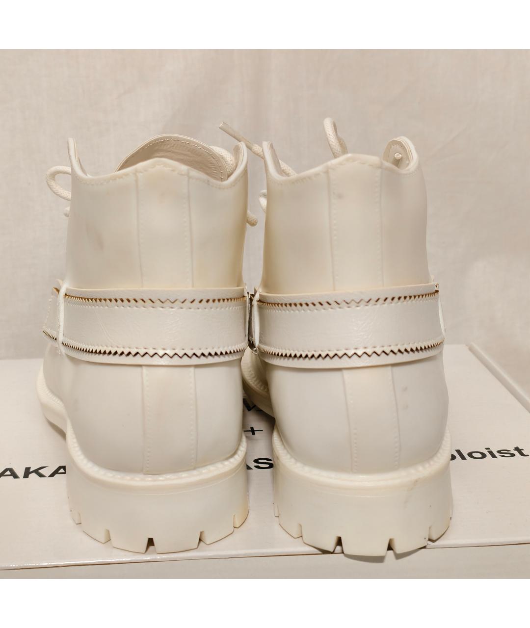 TAKAHIROMIYASHITA THE SOLOIST Белые резиновые высокие ботинки, фото 4