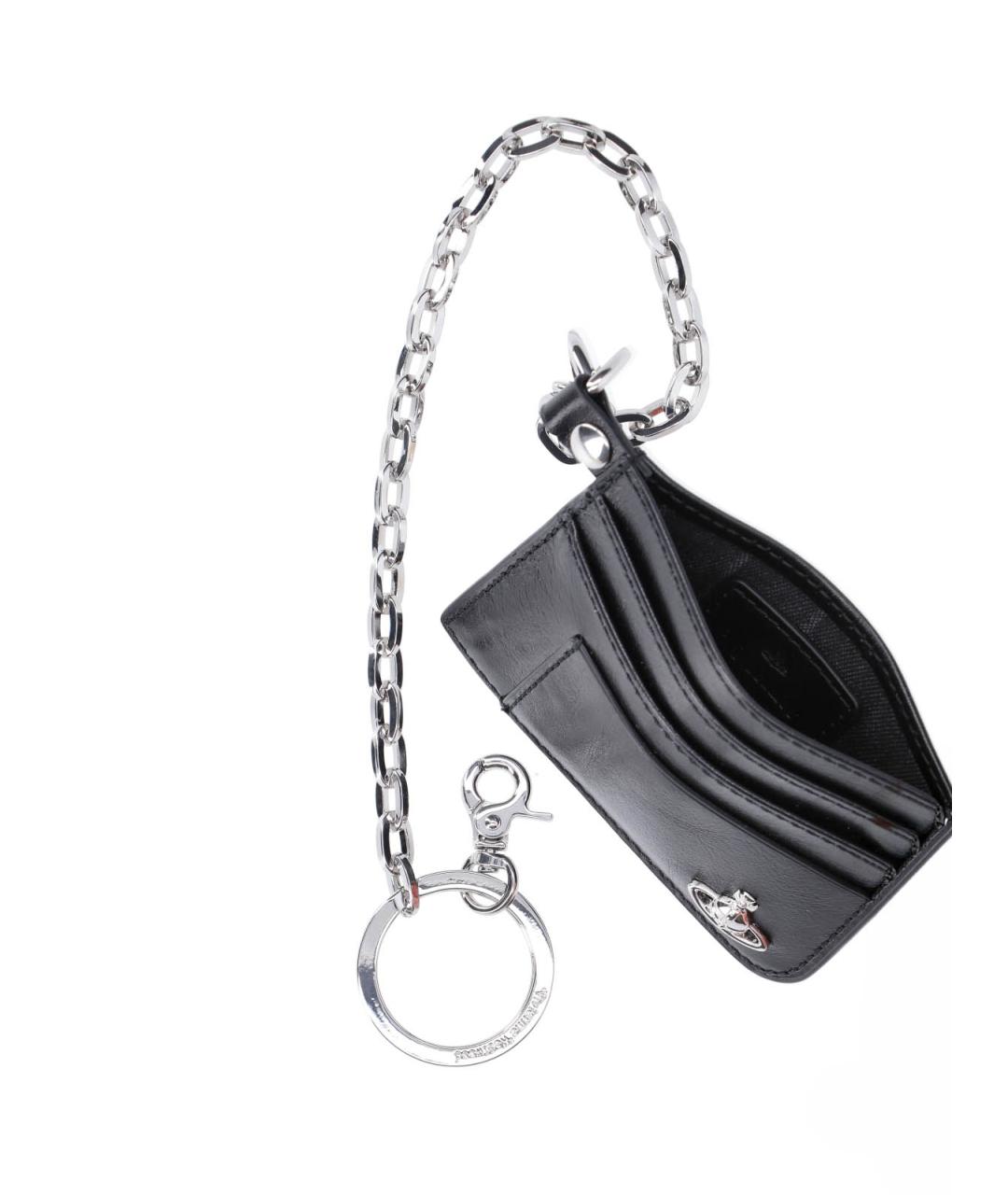 VIVIENNE WESTWOOD Черный кожаный кошелек, фото 3