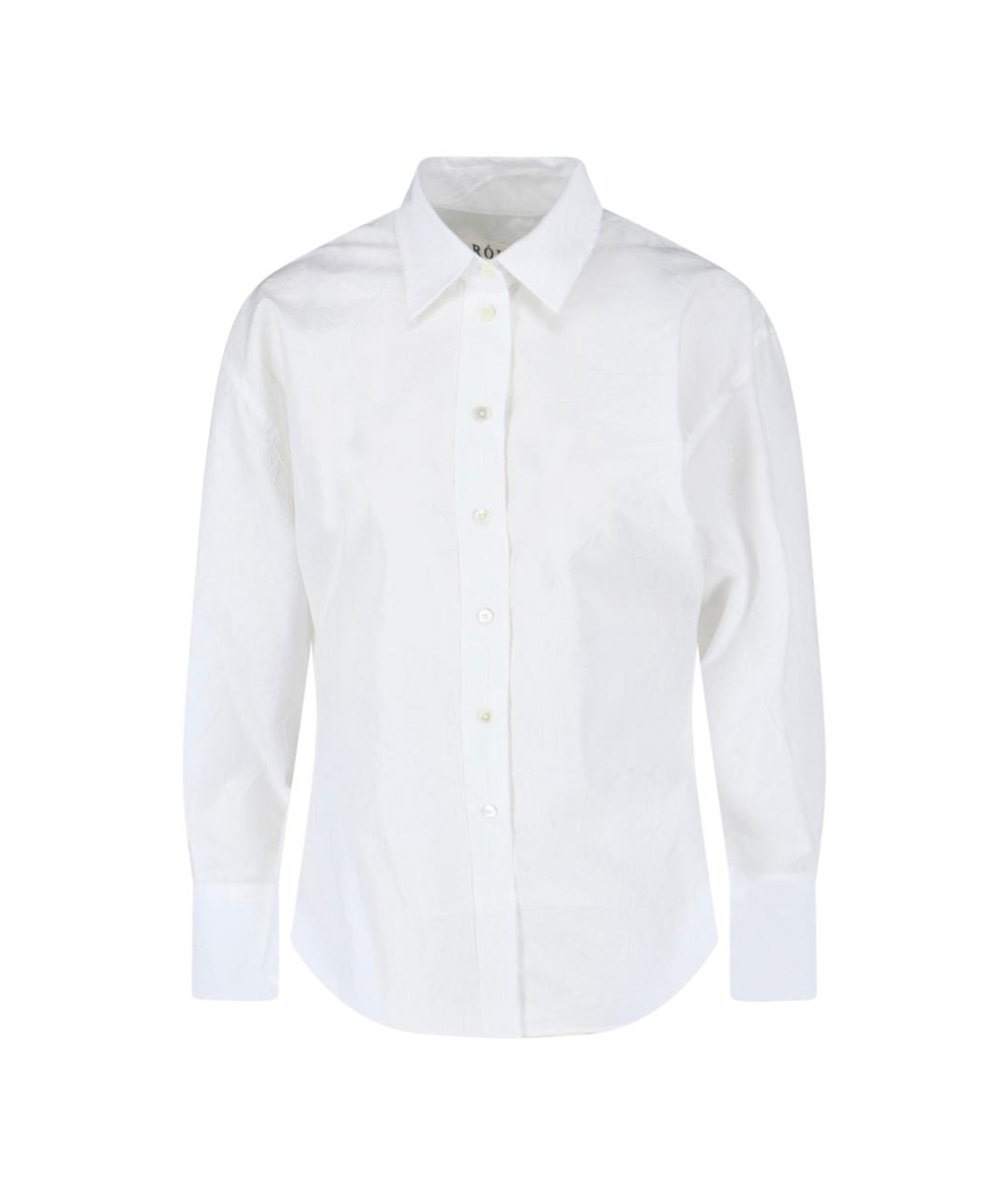 ROHE Белая хлопковая рубашка, фото 1