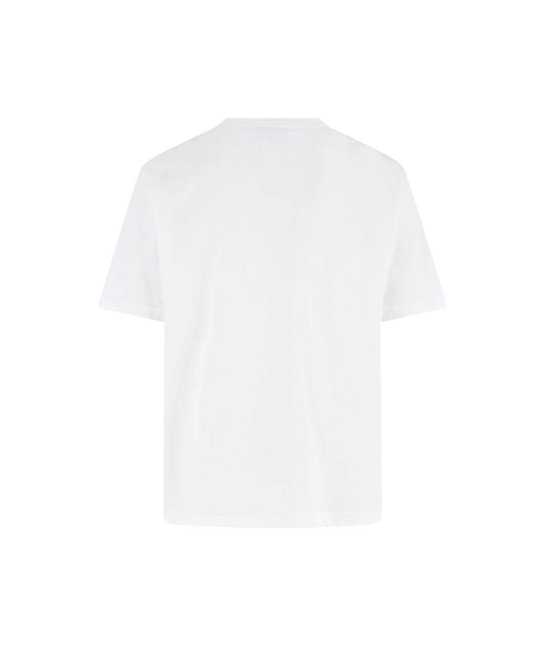 MAISON KITSUNE Белая хлопковая футболка, фото 2