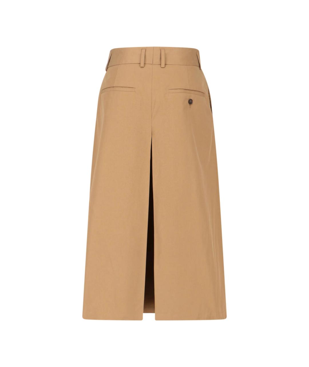 FILIPPA K Бежевая хлопковая юбка миди, фото 2