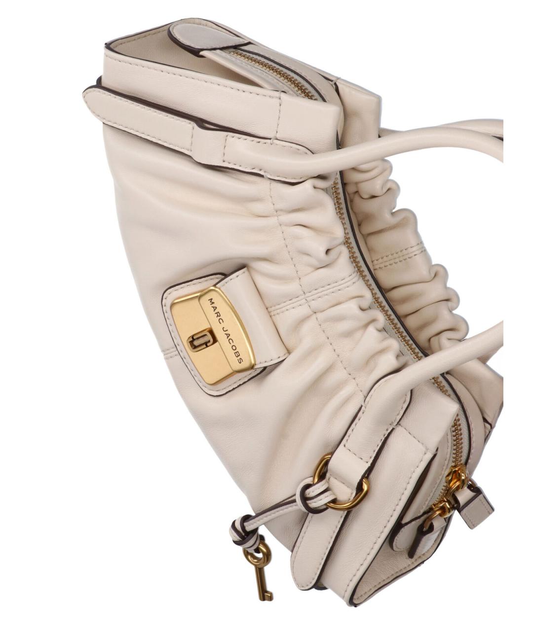MARC JACOBS Белая кожаная сумка с короткими ручками, фото 4
