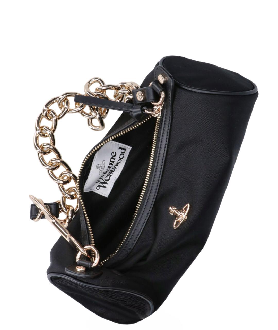 VIVIENNE WESTWOOD Черная тканевая сумка через плечо, фото 4