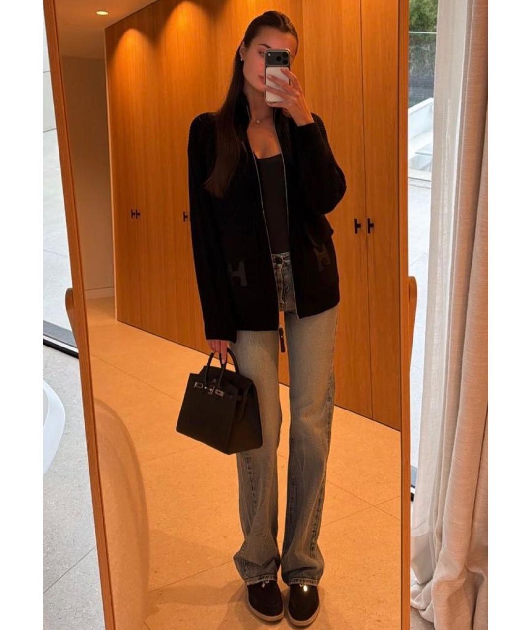 HERMES Черный кардиган, фото 3