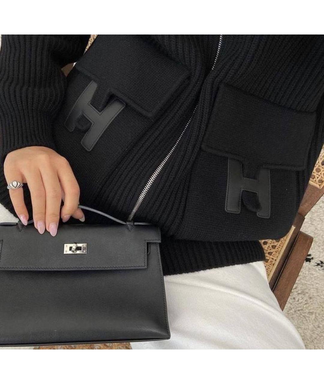 HERMES Черный кардиган, фото 5